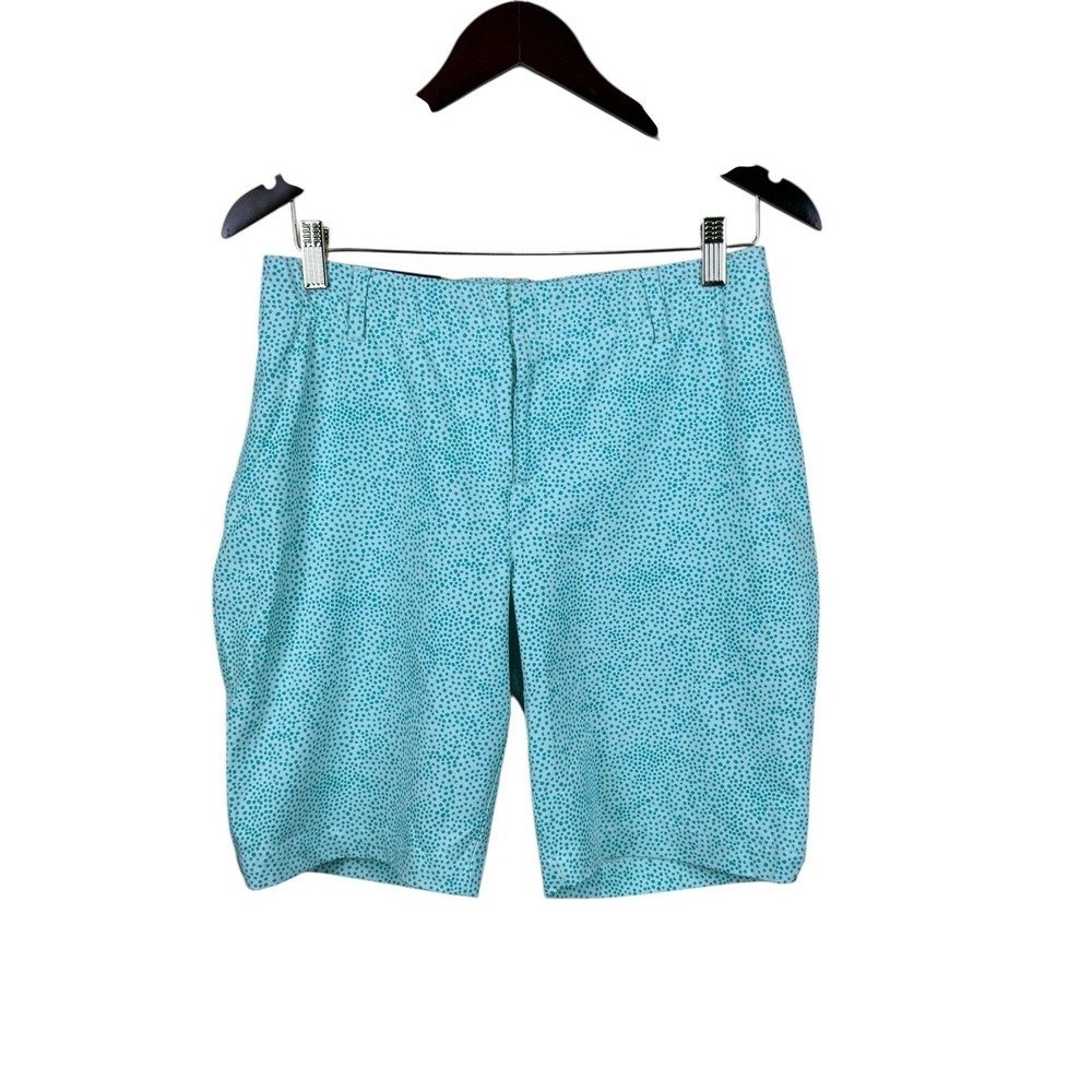 Under Armour Women's Sz 6 UA Golf Links Green Patterned Fitted 9" Shorts NWT